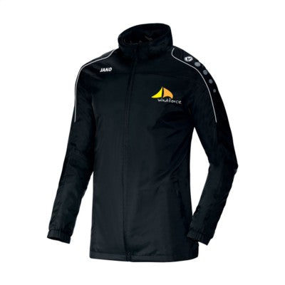 Branded Promotional JAKO¬Æ RAINCOAT TEAM CHILDRENS in Black Jacket From Concept Incentives.