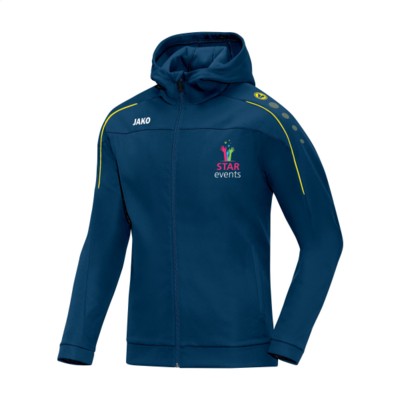 Branded Promotional JAKO TRAININGS JACKET CLASSICO CHILDRENS in Navy & Yellow Jacket From Concept Incentives.