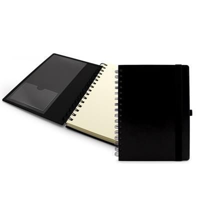 Branded Promotional A5 WIRO NOTE BOOK with Elastic Strap & Pen-loop Jotter From Concept Incentives.