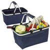 Branded Promotional BADEN-BADEN SHOPPING BASKET in Navy Shopping Basket From Concept Incentives.