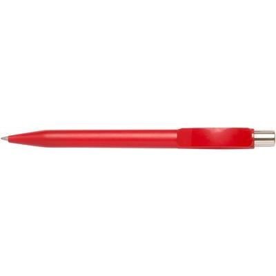 Branded Promotional CITY EXTRA MATT RETRACTABLE PLASTIC BALL PEN in Red Pen From Concept Incentives.