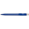 Branded Promotional CITY EXTRA MATT RETRACTABLE PLASTIC BALL PEN in Dark Blue Pen From Concept Incentives.