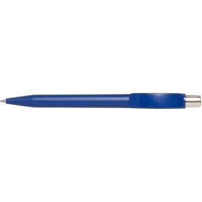 Branded Promotional CITY EXTRA MATT RETRACTABLE PLASTIC BALL PEN in Dark Blue Pen From Concept Incentives.