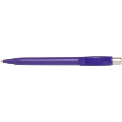 Branded Promotional CITY EXTRA MATT RETRACTABLE PLASTIC BALL PEN in Purple Pen From Concept Incentives.