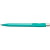 Branded Promotional CITY EXTRA MATT RETRACTABLE PLASTIC BALL PEN in Turquoise Pen From Concept Incentives.