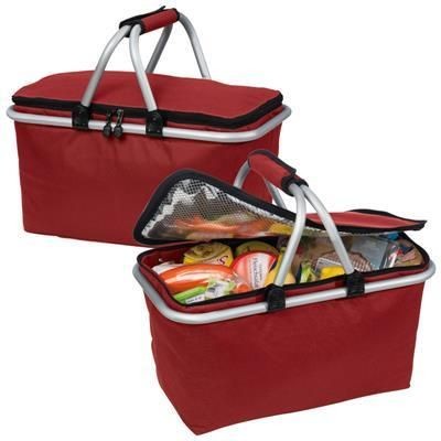 Branded Promotional LAVAL SHOPPING BASKET in Red Shopping Basket From Concept Incentives.