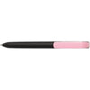 Branded Promotional PURE SOFT BLACK TWIST PLASTIC SOFT FEEL BALL PEN in Light Pink Pen From Concept Incentives.