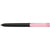 Branded Promotional PURE SOFT BLACK TWIST PLASTIC SOFT FEEL BALL PEN in Light Pink Pen From Concept Incentives.