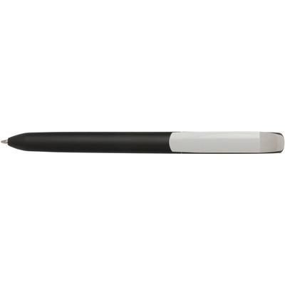 Branded Promotional PURE SOFT BLACK TWIST PLASTIC SOFT FEEL BALL PEN in Grey Pen From Concept Incentives.