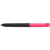 Branded Promotional PURE SOFT BLACK TWIST PLASTIC SOFT FEEL BALL PEN in Bright Pink Pen From Concept Incentives.