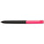 Branded Promotional PURE SOFT BLACK TWIST PLASTIC SOFT FEEL BALL PEN in Bright Pink Pen From Concept Incentives.