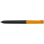 Branded Promotional PURE SOFT BLACK TWIST PLASTIC SOFT FEEL BALL PEN in Orange Pen From Concept Incentives.