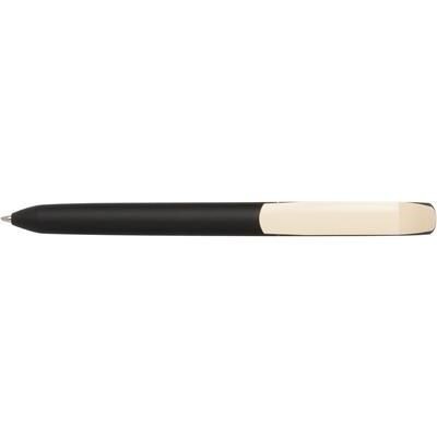 Branded Promotional PURE SOFT BLACK TWIST PLASTIC SOFT FEEL BALL PEN in Beige Pen From Concept Incentives.