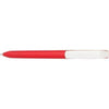 Branded Promotional PURE SOFT WHITE CLIP TWIST PLASTIC BALL PEN in Red Pen From Concept Incentives.