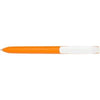 Branded Promotional PURE SOFT WHITE CLIP TWIST PLASTIC BALL PEN in Orange Pen From Concept Incentives.