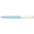 Branded Promotional PURE SOFT WHITE CLIP TWIST PLASTIC BALL PEN in Pastel Blue Pen From Concept Incentives.