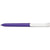 Branded Promotional PURE SOFT WHITE CLIP TWIST PLASTIC BALL PEN in Purple Pen From Concept Incentives.