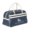 Branded Promotional RETROSPORT SPORTS BAG in Blue & Beige Bag From Concept Incentives.