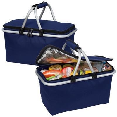 Branded Promotional LAVAL SHOPPING BASKET in Navy Shopping Basket From Concept Incentives.