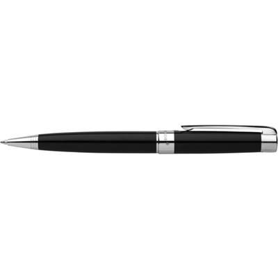 Branded Promotional CHARLES DICKENS LACQUERED METAL TWIST ACTION BALL PEN in Black Pen From Concept Incentives.