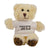 Branded Promotional 5 INCH TALL CHESTER BEAR with White Tee Shirt Soft Toy From Concept Incentives.