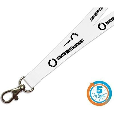 Branded Promotional 5 DAY EXPRESS FLAT POLYESTER LANYARD Lanyard From Concept Incentives.