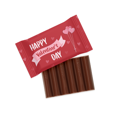 Branded Promotional VALENTINES MILK CHOCOLATE 6 BATON BAR from Concept Incentives