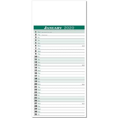 Branded Promotional APPOINTMENT MEMO SLIM LINE WALL CALENDAR Calendar From Concept Incentives.