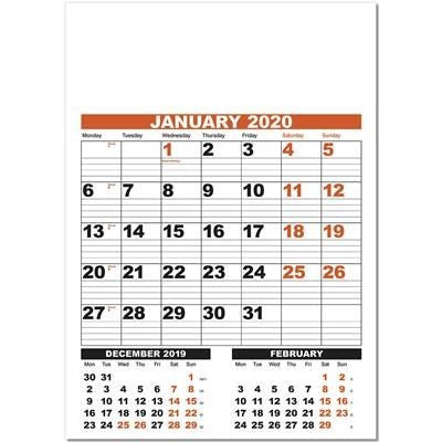 Branded Promotional COMMERCIAL PLANNER WALL CALENDAR Calendar From Concept Incentives.