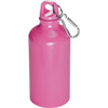 Branded Promotional 500ML STAINLESS STEEL METAL DRINK BOTTLE with Snap Hook in Pink Sports Drink Bottle From Concept Incentives.