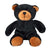 Branded Promotional FINN DRESS UP TEDDY in Black Soft Toy From Concept Incentives.