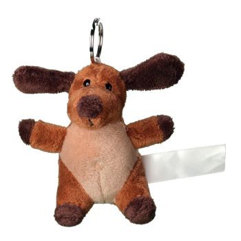 Branded Promotional DOG PLUSH KEYRING Keyring From Concept Incentives.