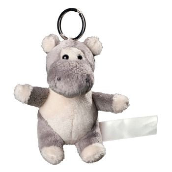 Branded Promotional HIPPO PLUSH KEYRING Keyring From Concept Incentives.