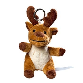 Branded Promotional MOOSE PLUSH KEYRING Keyring From Concept Incentives.