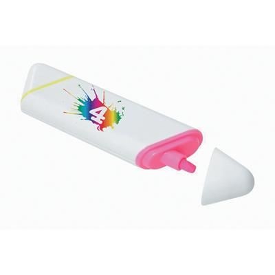 Branded Promotional DUO HIGHLIGHTER Highlighter Pen From Concept Incentives.
