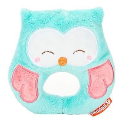 Branded Promotional OWL BABY PLUSH TOY RATTLE Soft Toy From Concept Incentives.