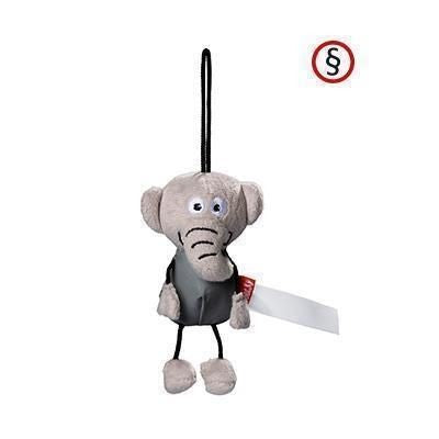 Branded Promotional REFLECTIVE ELEPHANT ANIMAL TOY Keyring From Concept Incentives.