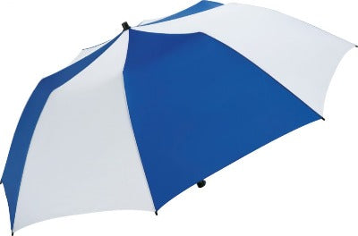 Branded Promotional FARE TRAVELMATE BEACH CAMPER PARASOL in Blue and White Parasol Umbrella From Concept Incentives.