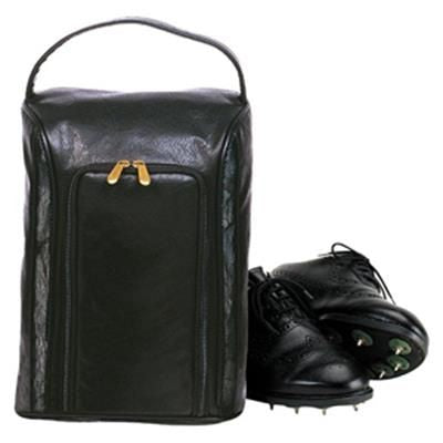 Branded Promotional BALMORAL GOLF SHOE BAG FI8135 BLACK Shoe Bag From Concept Incentives.