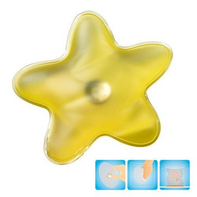 Branded Promotional STAR SHAPE HEATED GEL HOT PACK HAND WARMER in Yellow Hot Pack From Concept Incentives.