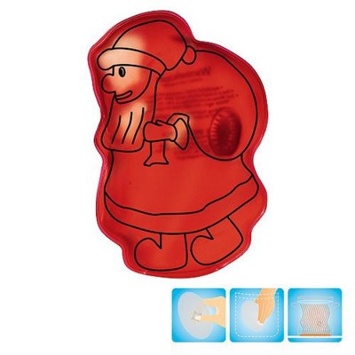 Branded Promotional FATHER CHRISTMAS SANTA CLAUS SHAPE HEATED GEL HOT PACK HAND WARMER in Red Hot Pack From Concept Incentives.