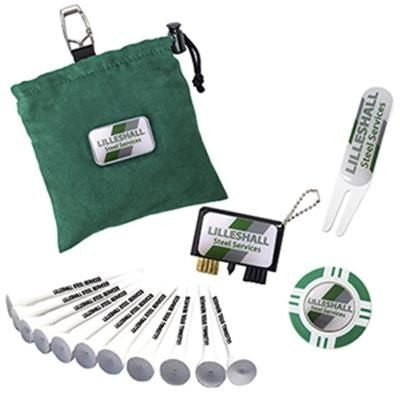 Branded Promotional NEO GP4 - CLASSIC GOLF FORK - VEGAS CHIP - GROOVE CLEANER - 20 TEES Golf Gift Set From Concept Incentives.