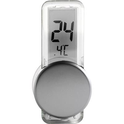 Branded Promotional LCD THERMOMETER in Silver Thermometer From Concept Incentives.