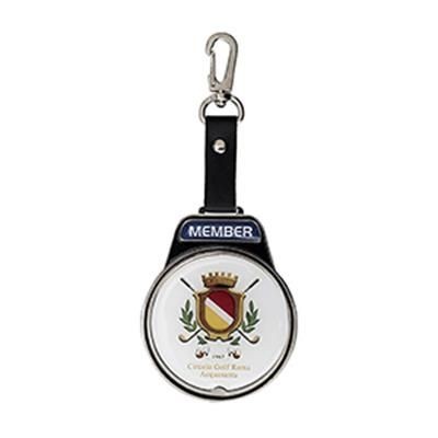 Branded Promotional ELITE ROUND METAL GOLF BAG TAG Golf Bag Tag From Concept Incentives.