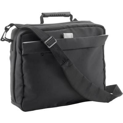 Branded Promotional CAMBRIDGE DOCUMENT LAPTOP BAG in Black Bag From Concept Incentives.