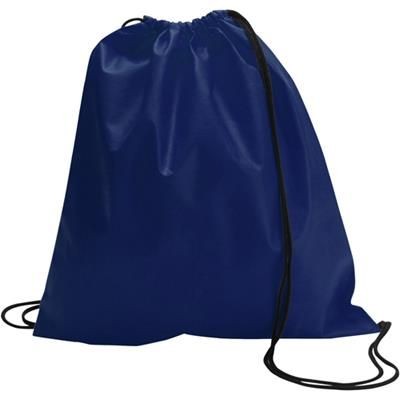 Branded Promotional DRAWSTRING BACKPACK RUCKSACK in Blue Bag From Concept Incentives.