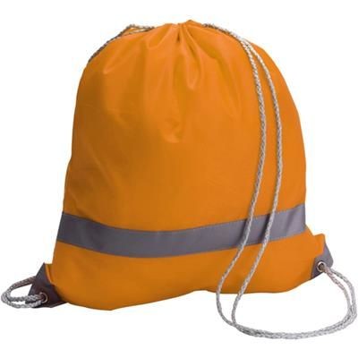 Branded Promotional REFLECTIVE BACKPACK RUCKSACK in Orange Bag From Concept Incentives.