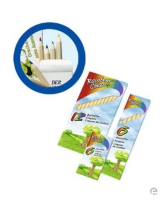 Branded Promotional 6 WOOD SHORT COLOURING PENCIL SET Colouring Set From Concept Incentives.