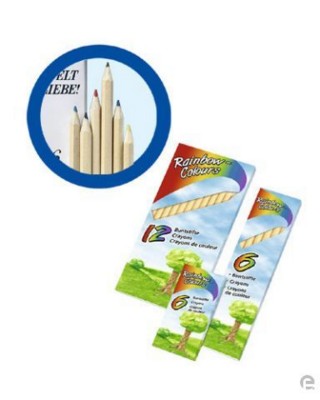 Branded Promotional 6 WOOD COLOURING PENCIL SET Colouring Set From Concept Incentives.
