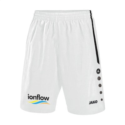 Branded Promotional JAKO SHORTS TURIN MENS in White & Black Shorts From Concept Incentives.